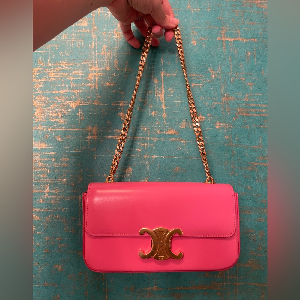 Celine Triomphe Claude - Pink with COA - Picture 9 of 11